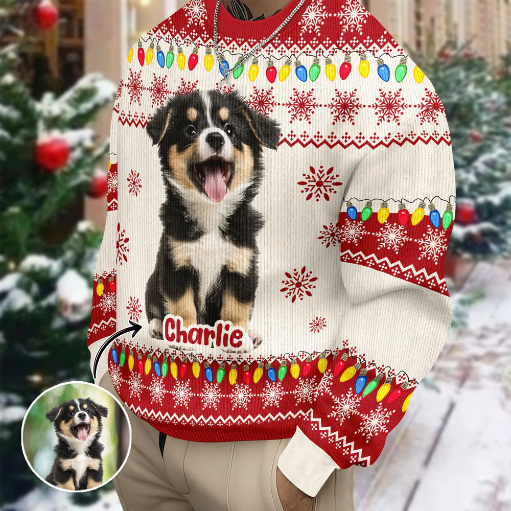 Custom Face Big Head Funny For Dog Lovers - Personalized Photo Ugly Sweater CH07 899304 - Image 6