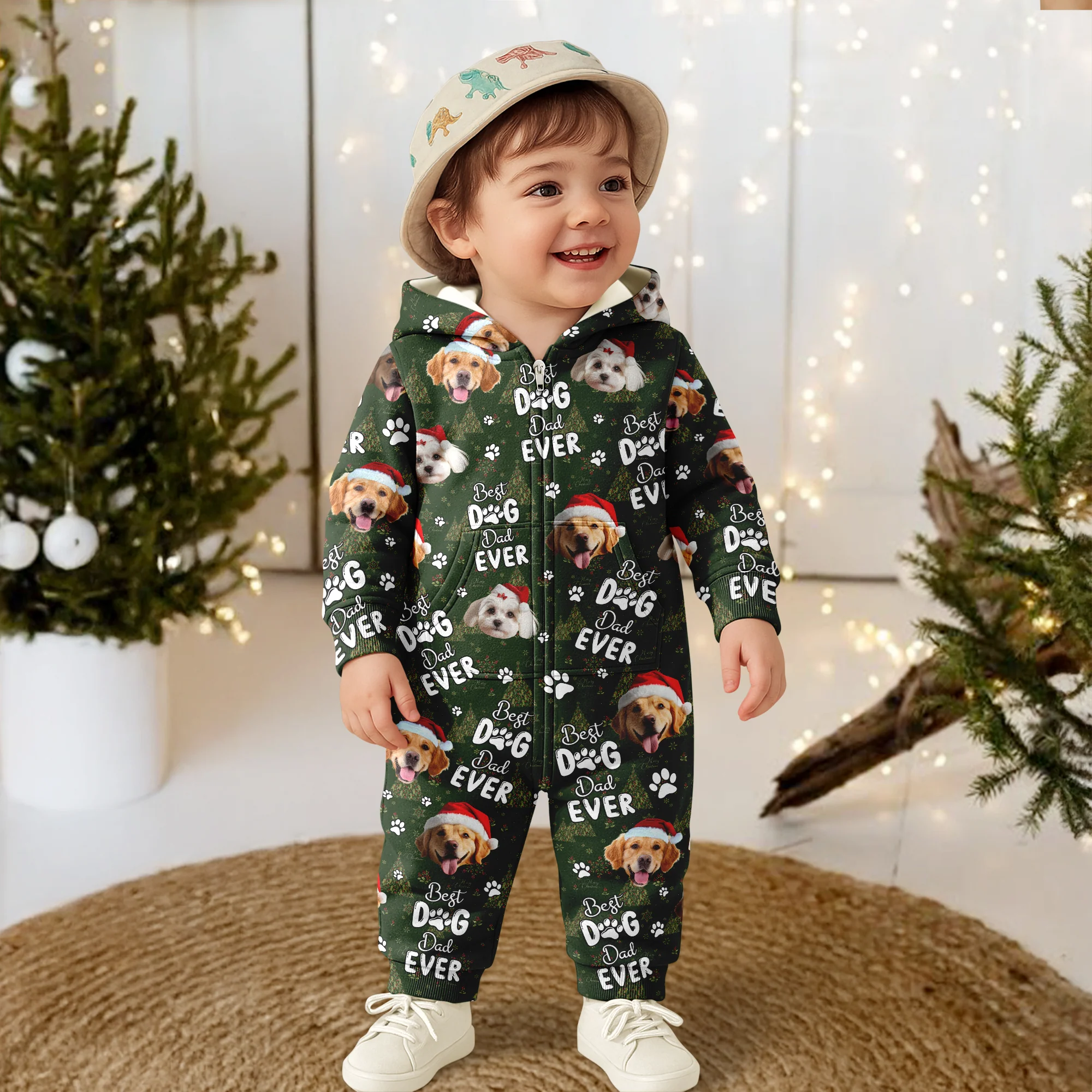 Custom Face Cute Best Dad, Mom Ever Christmas Onesie Pajamas LM32 897285 - Image 4