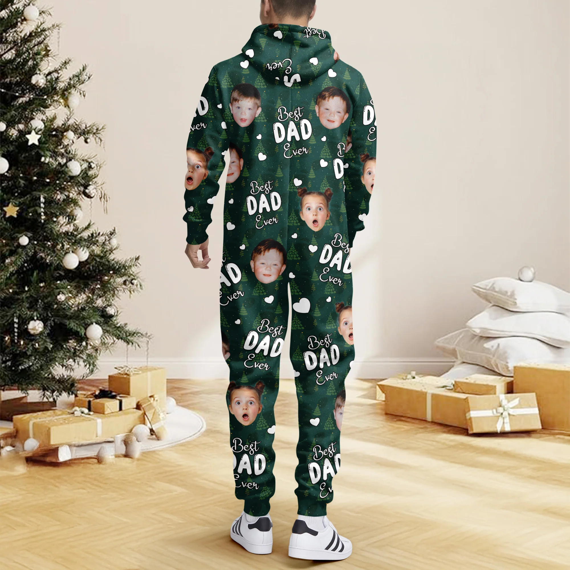 Custom Face Cute Best Dad, Mom Ever Christmas Onesie Pajamas LM32 897285 - Image 6