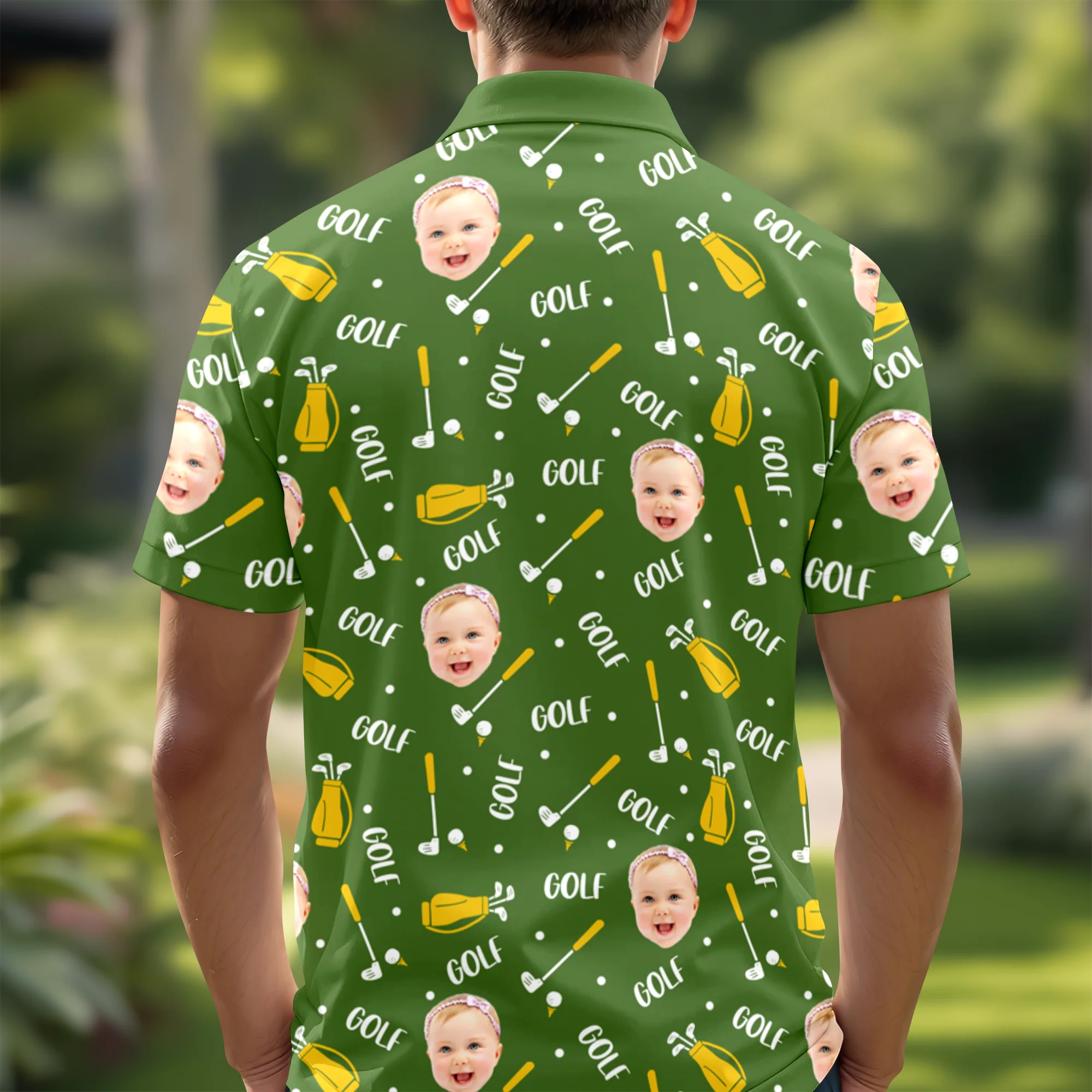 Custom Face Photo Golf Polo Shirt Gift For Golf Lover HO82 900812 - Image 2