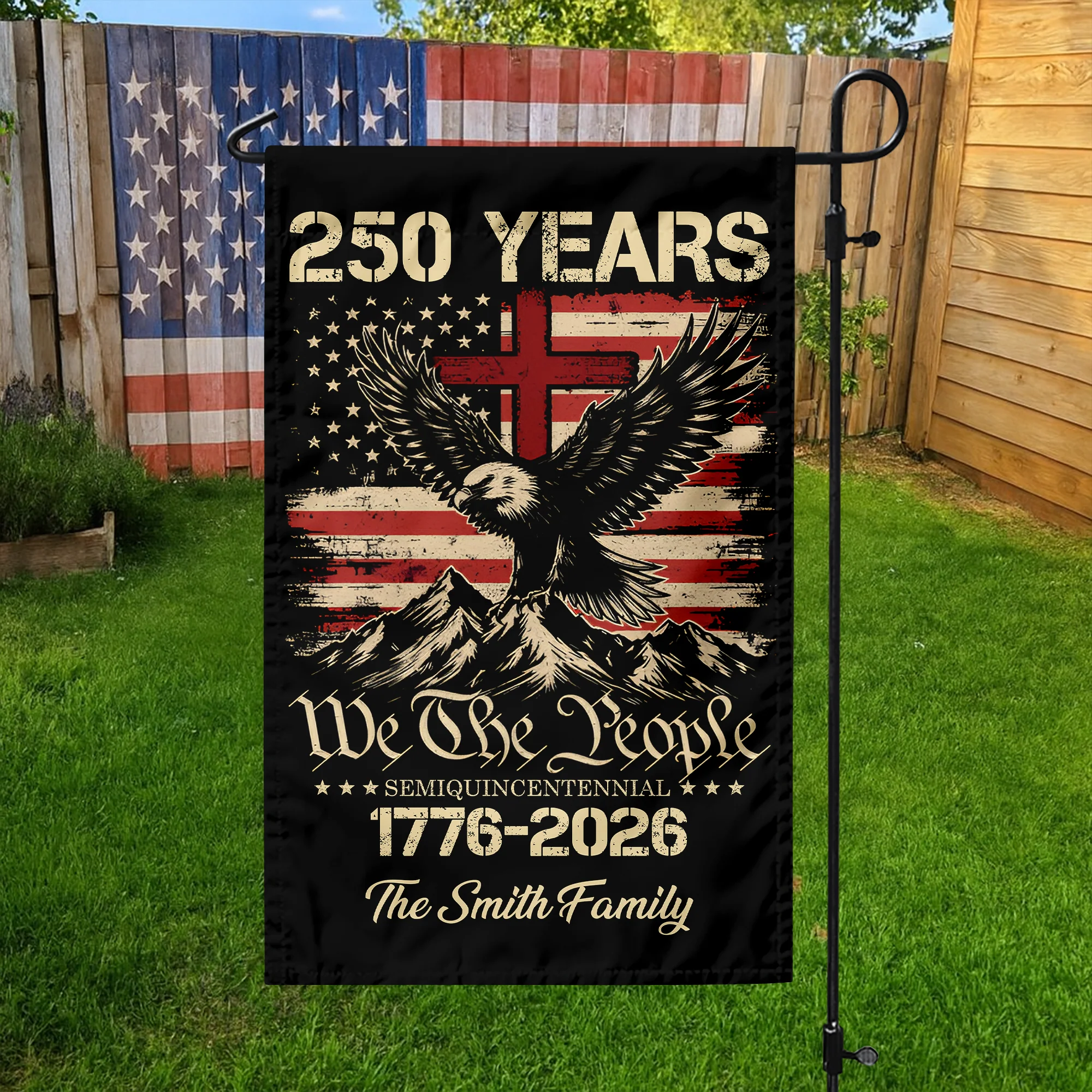 Custom Family Name 250 Years We The People Patriot Garden Flag HA75 920166 - Image 3