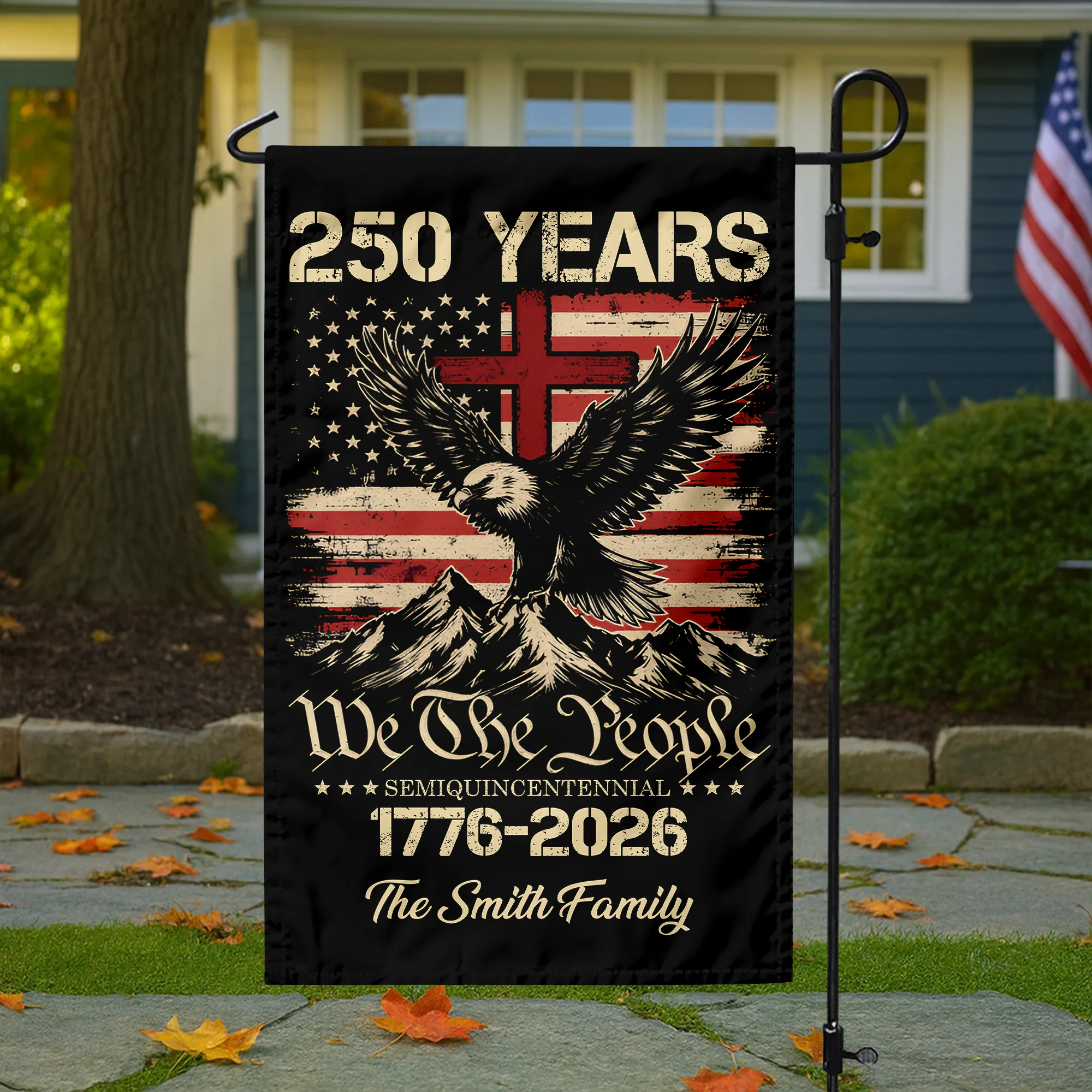 Custom Family Name 250 Years We The People Patriot Garden Flag HA75 920166 - Image 4