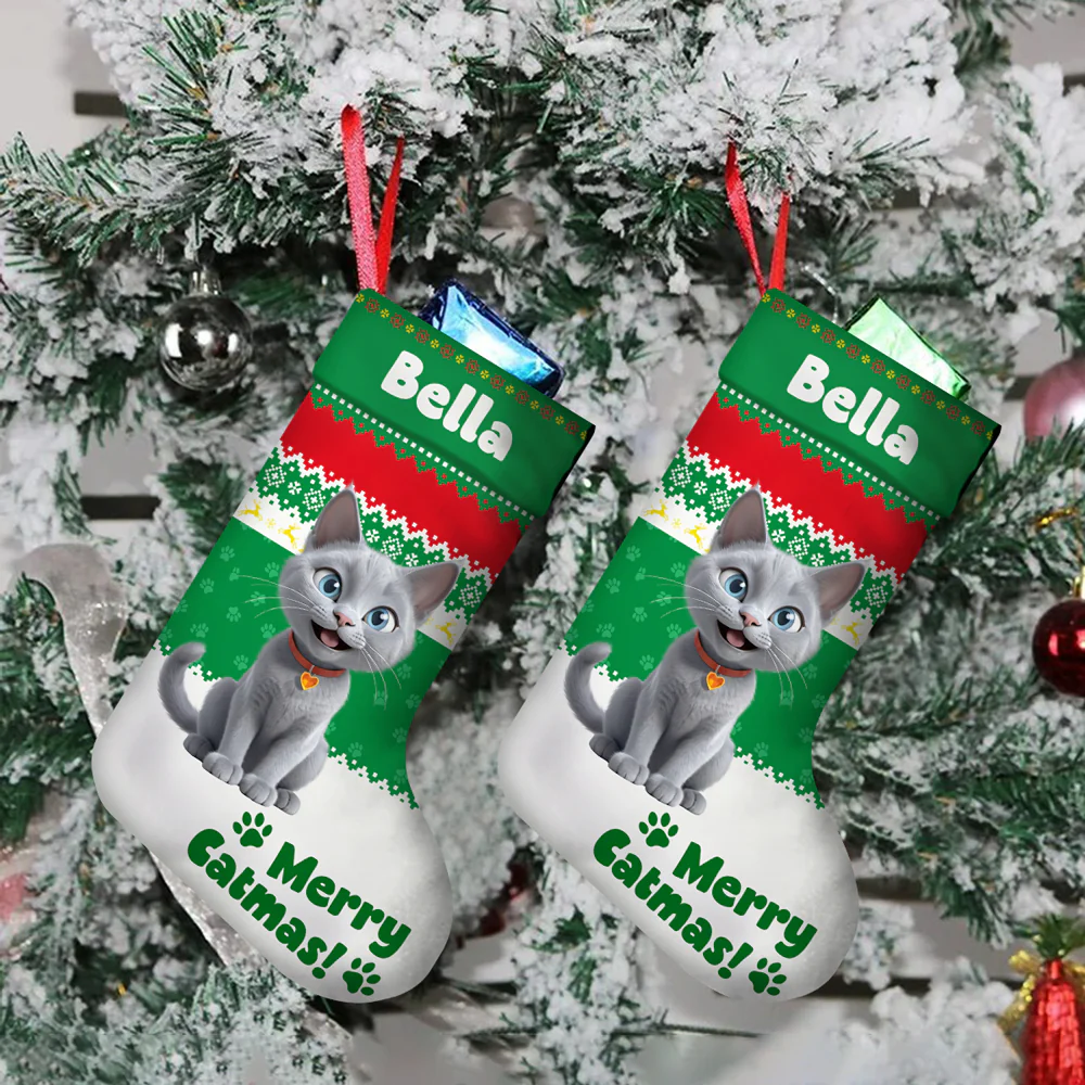 Custom Funny 3D Pet - Personalized Christmas Stocking Gift For Dog And Cat Lovers CH07 895686 - Image 3