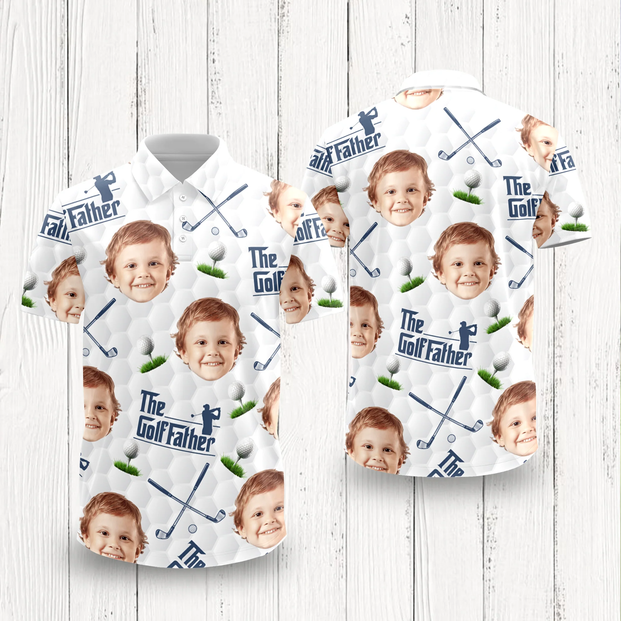 Custom Funny Face The Golf Father Polo Shirt Gift For Golfer, Golf Lovers CH07 899800 - Image 7