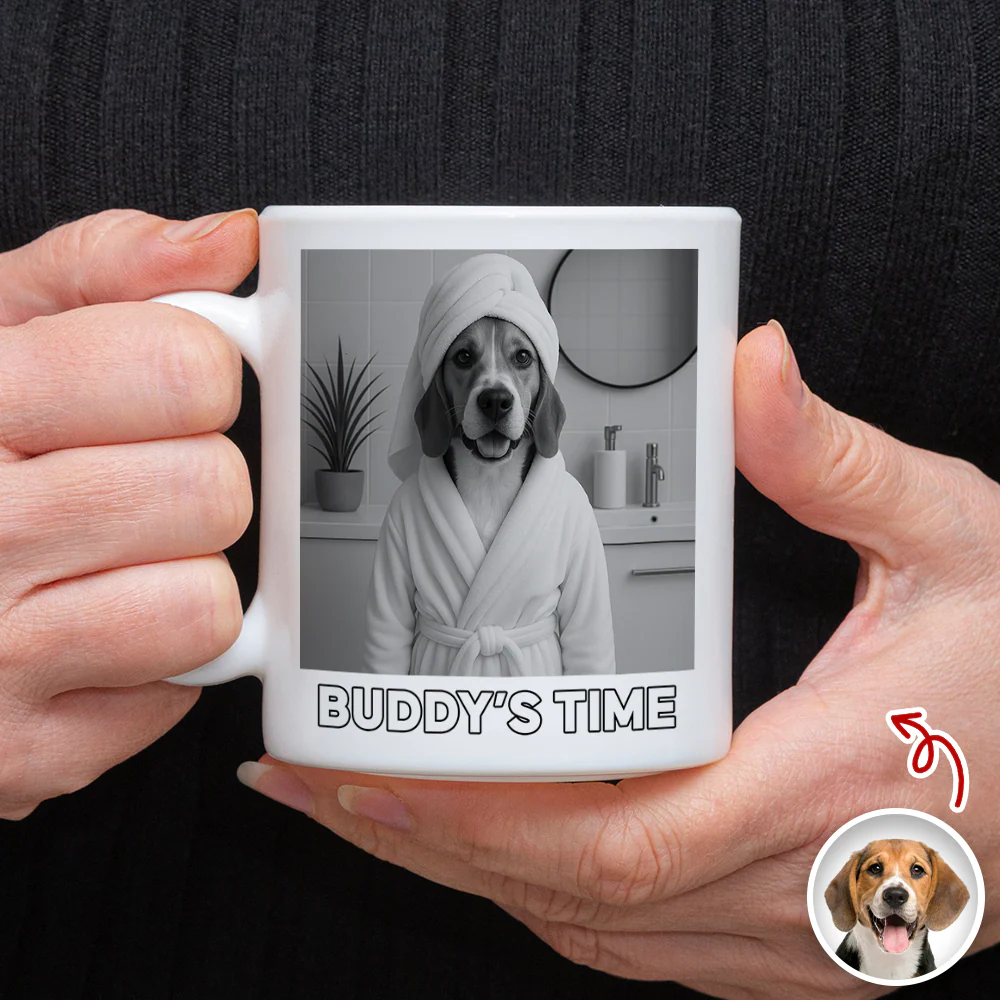 Custom Funny Photo Dog's Relax Time White Mug LM32 895061 - Image 4