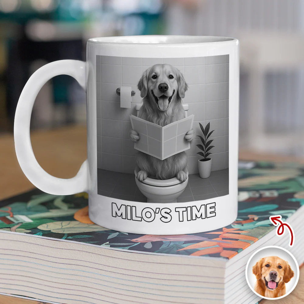 Custom Funny Photo Dog's Relax Time White Mug LM32 895061 - Image 5