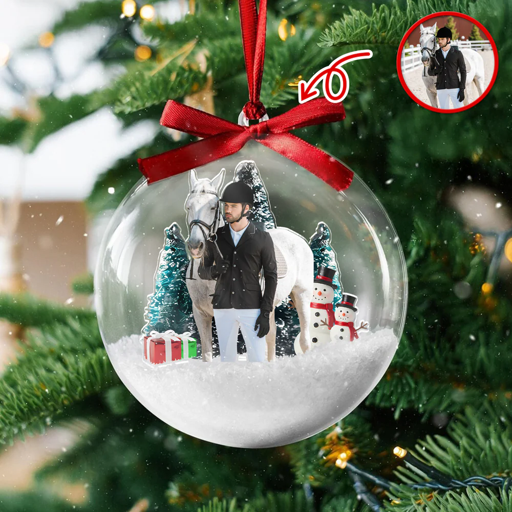 Custom Horse Photo - Personalized 3D Ball Ornament Christmas Gift For Family CH07 899792 - Image 5
