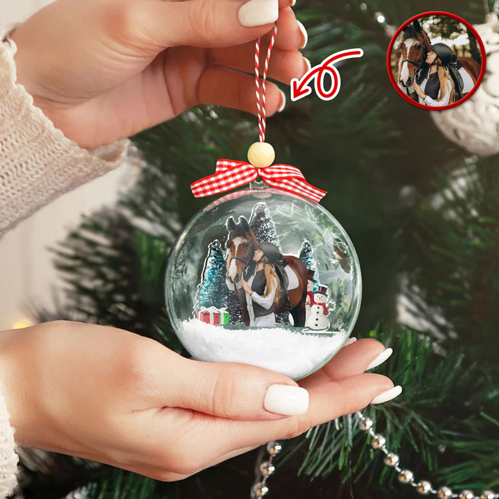 Custom Horse Photo - Personalized 3D Ball Ornament Christmas Gift For Family CH07 899792 - Image 6