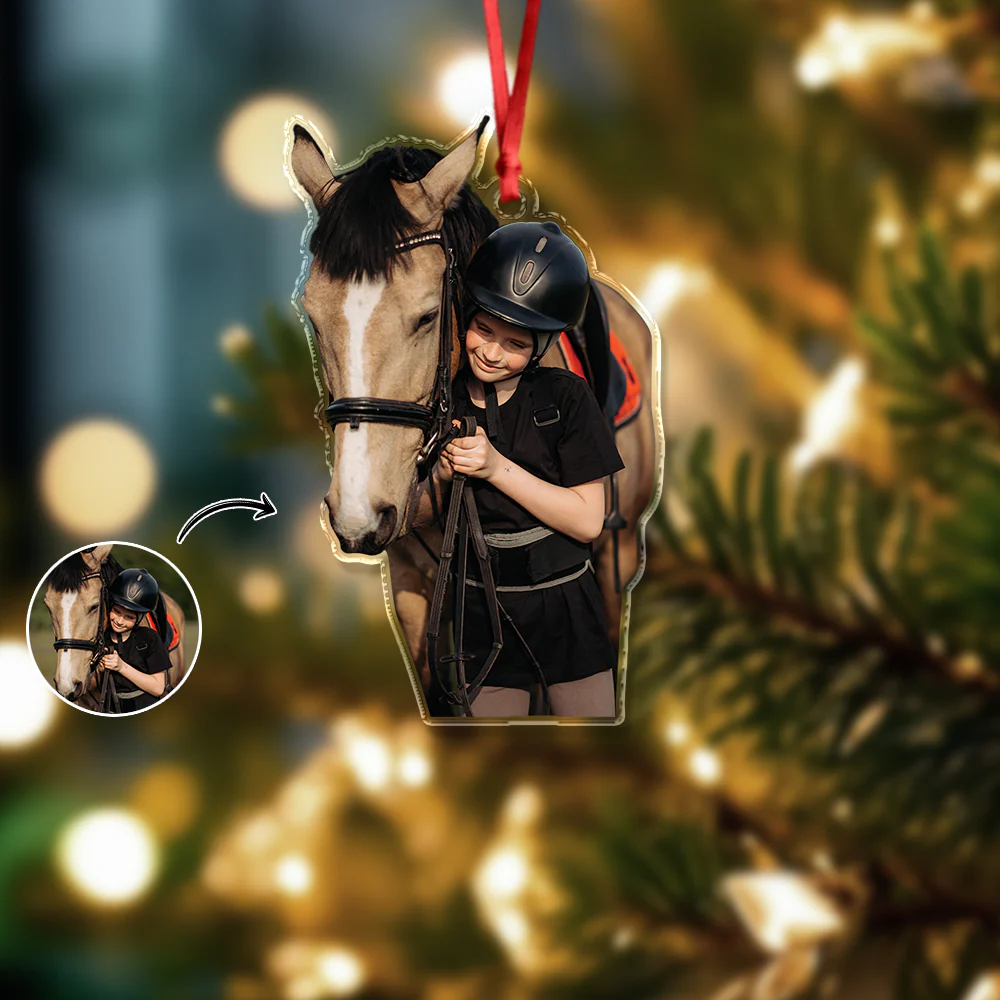 Custom Horses Photo - Personalized Acrylic Ornament For Family HO82 894654 - Image 4