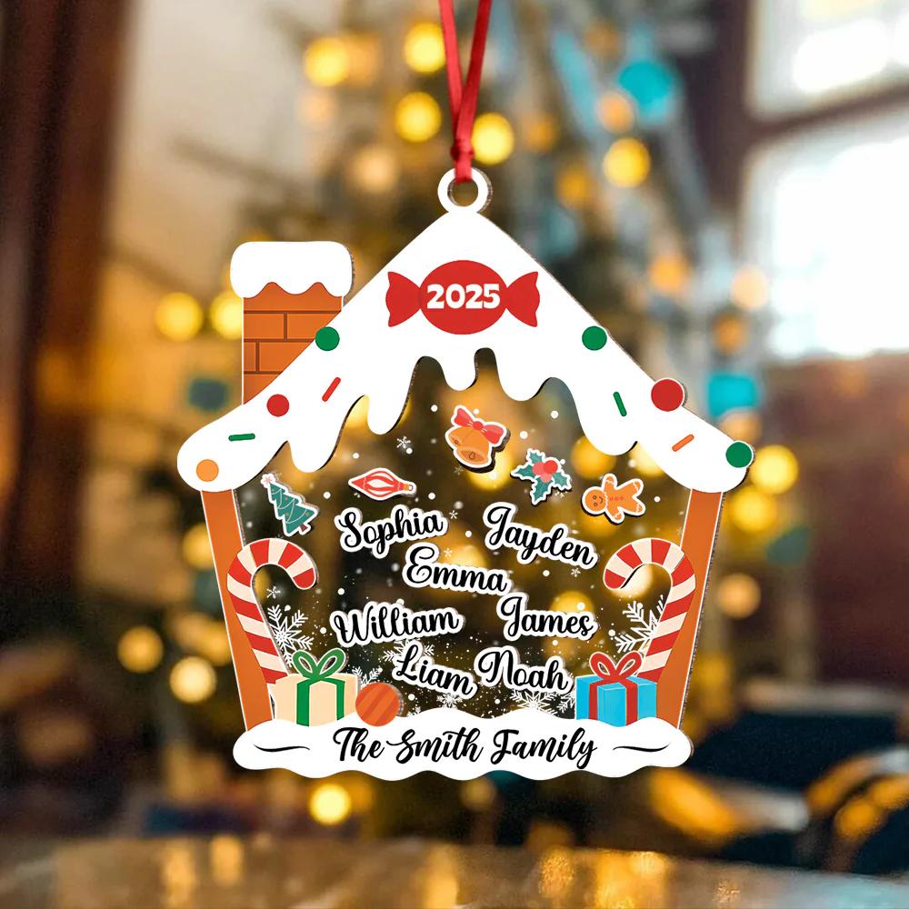 Custom House With Names Personalized Shaker Ornament Christmas Gift For Family CH07 896918 - Image 4