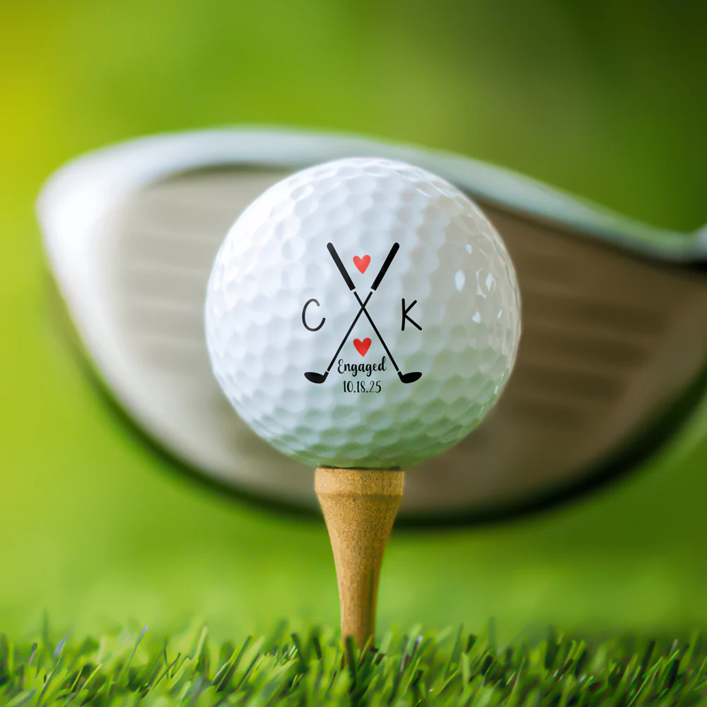 Custom Initial Name Golf Ball For Engaged Couple, Golf Lovers HO82 900860 - Image 3