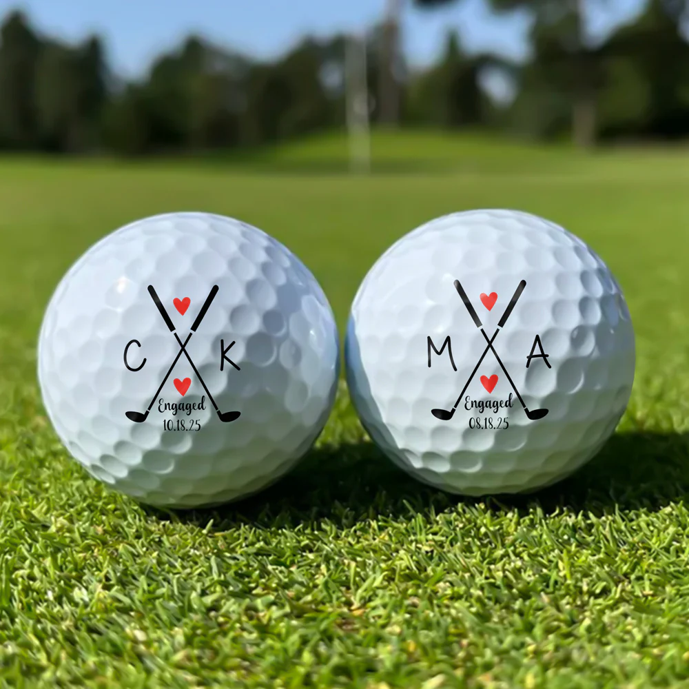 Custom Initial Name Golf Ball For Engaged Couple, Golf Lovers HO82 900860 - Image 4