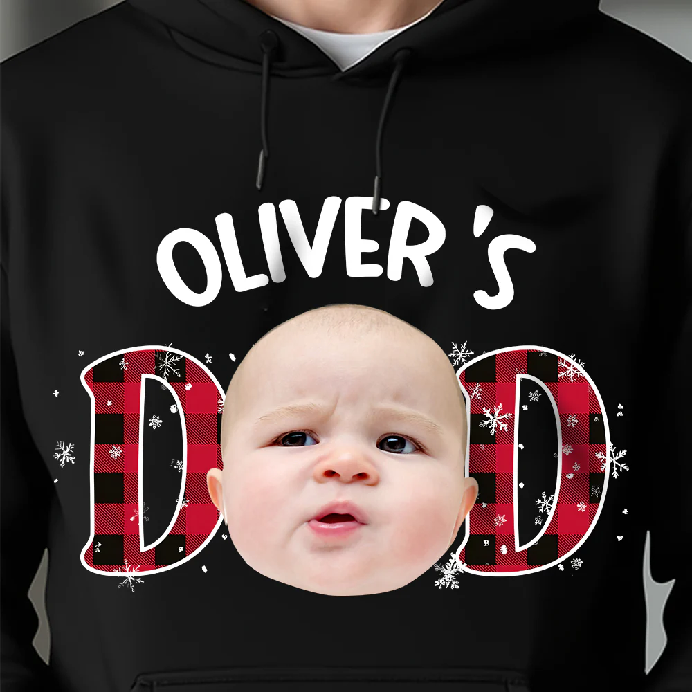 Custom Kid Photo Dark Shirt Christmas Gift For Family HO82 894344 - Image 2