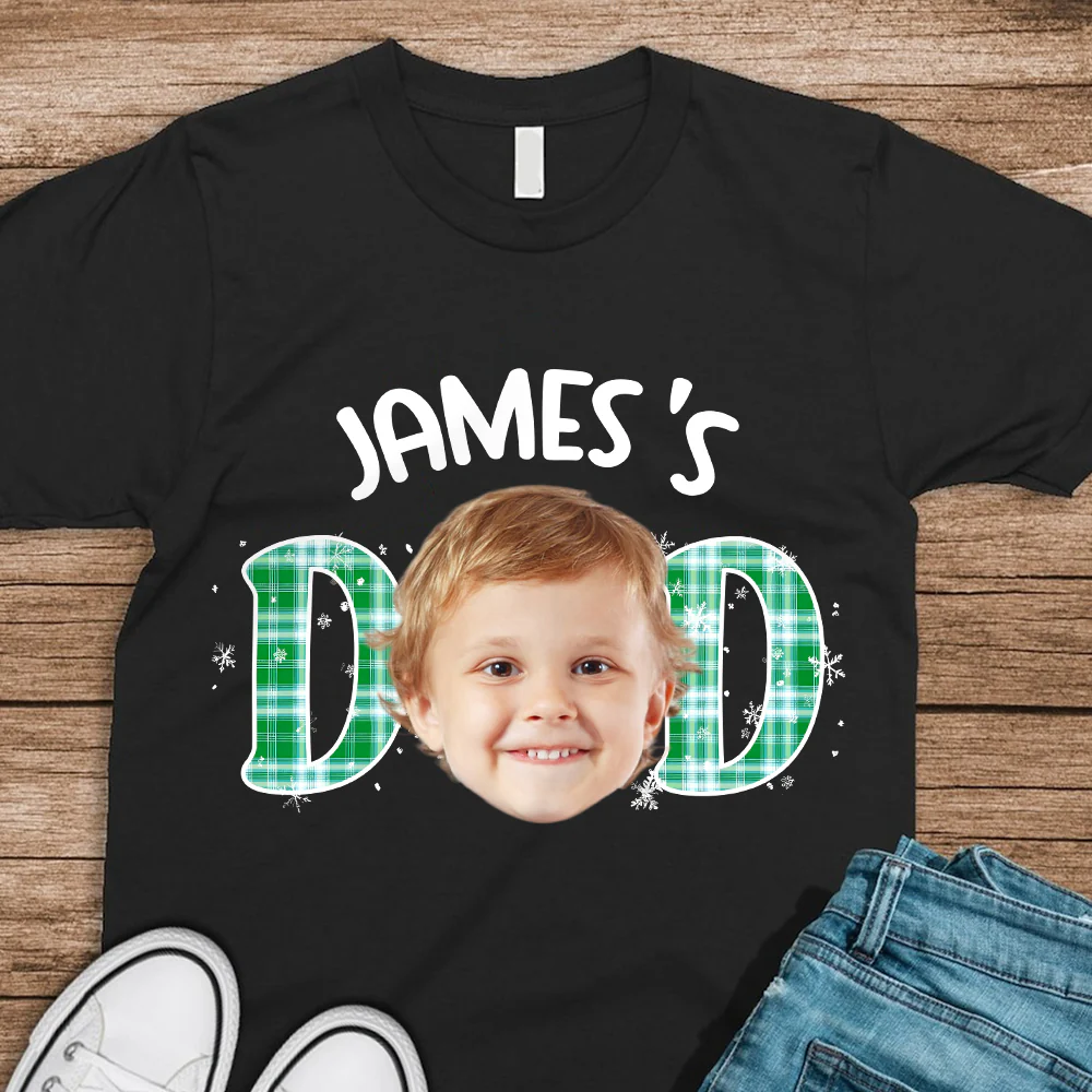 Custom Kid Photo Dark Shirt Christmas Gift For Family HO82 894344 - Image 5