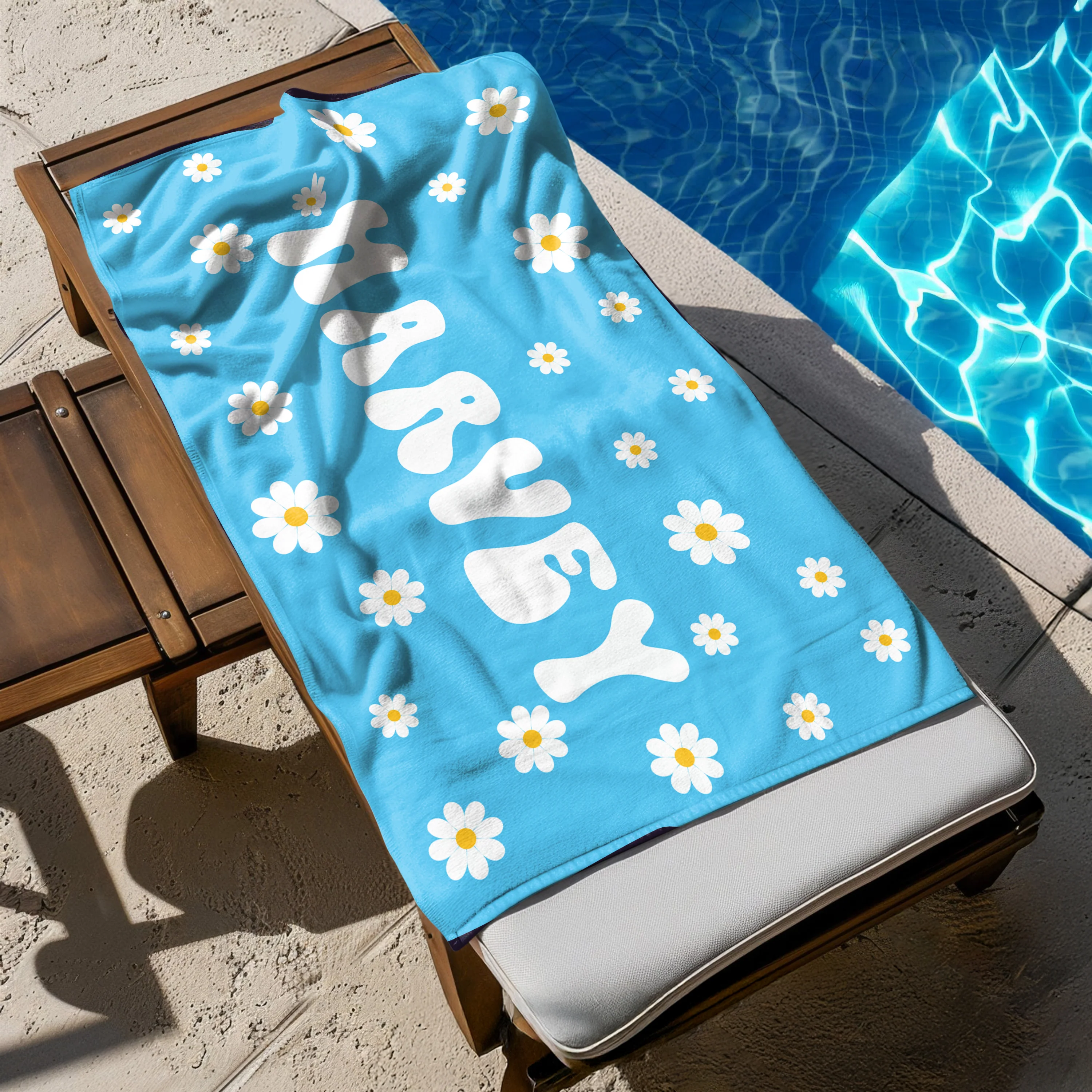 Custom Name Daisy Beach Towel For Summer TH10 894167 - Image 3