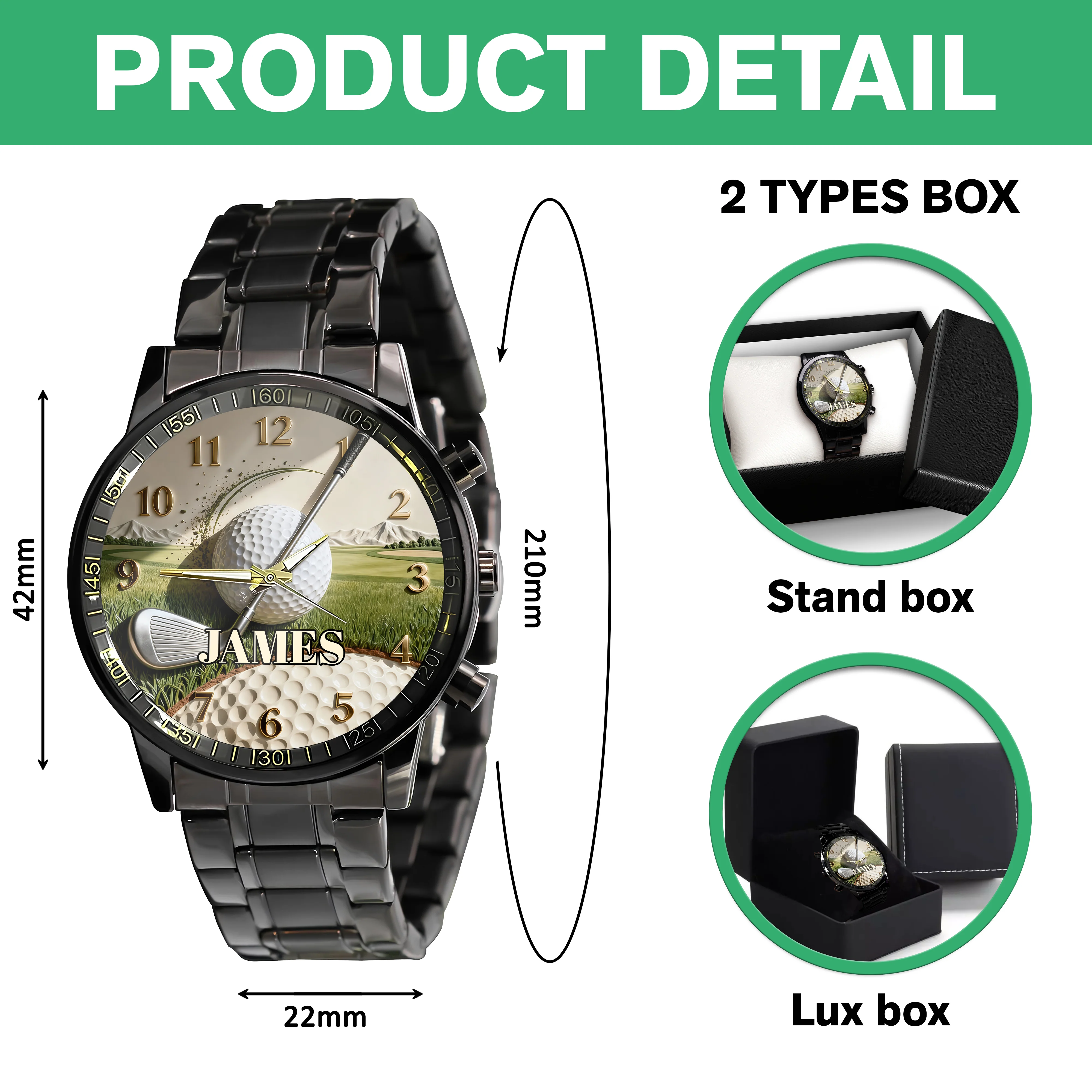 Custom Name Golf Player Wrist Watch Gift For Golf Enthusiasts CH07 899616 - Image 7