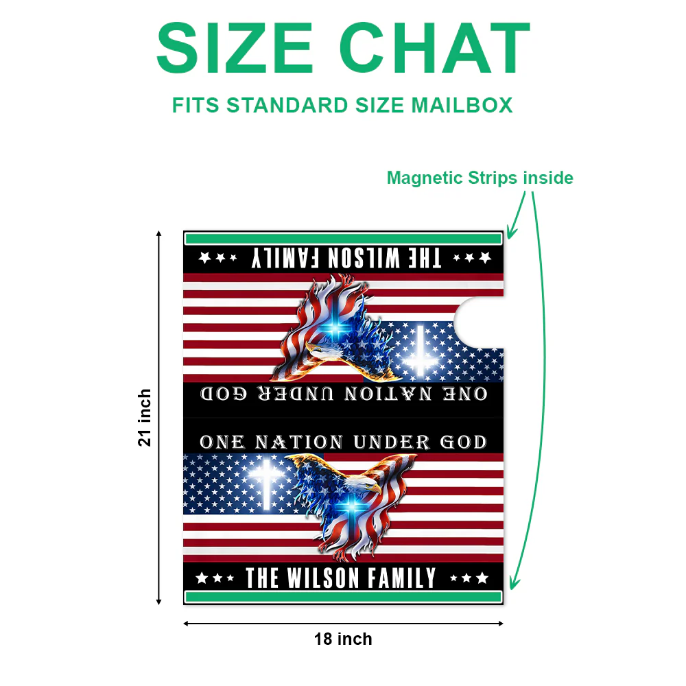 Custom Name One Nation Under God - 250 Years Of Freedom Patriotic Mailbox Cover HO82 901036 - Image 7