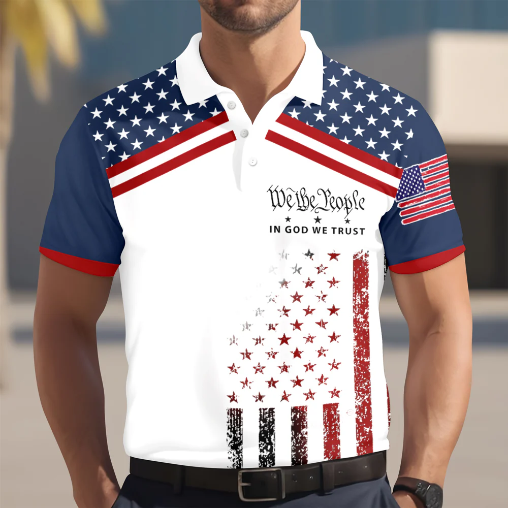 Custom Name We The People - In God We Trust Patriotic Polo Shirt CH07 910422 - Image 4