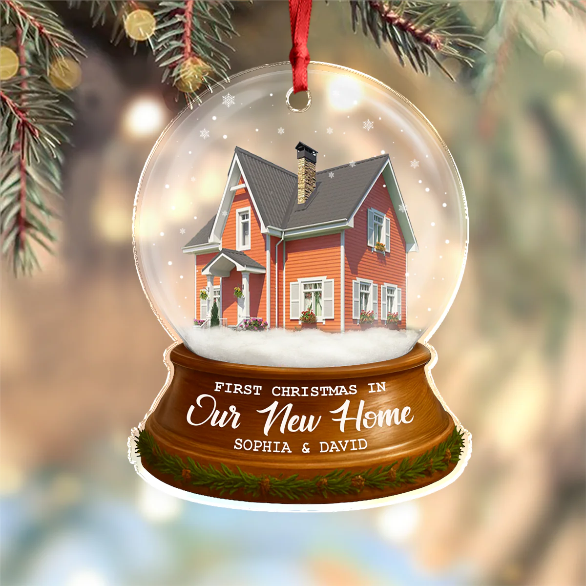 Custom New Home Photo Acrylic Ornament Housewarming Gift For Family CH07 899934 - Image 6