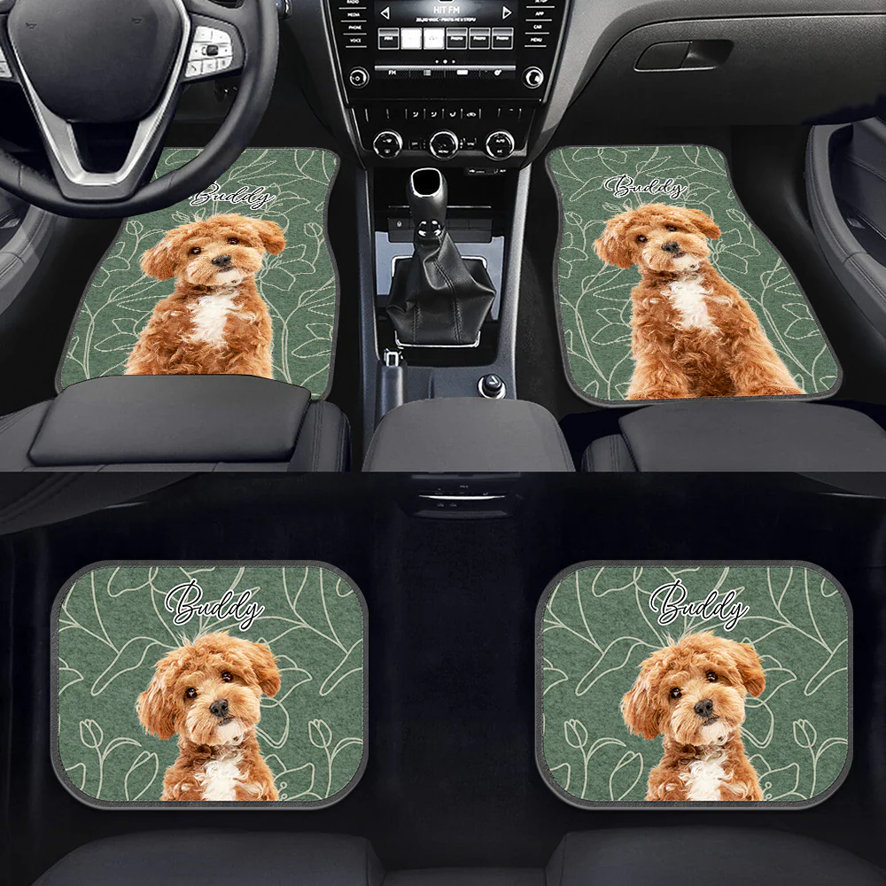Custom Pet Photo Car Floor Mat For Dog And Cat Lovers HO82 894508 - Image 5