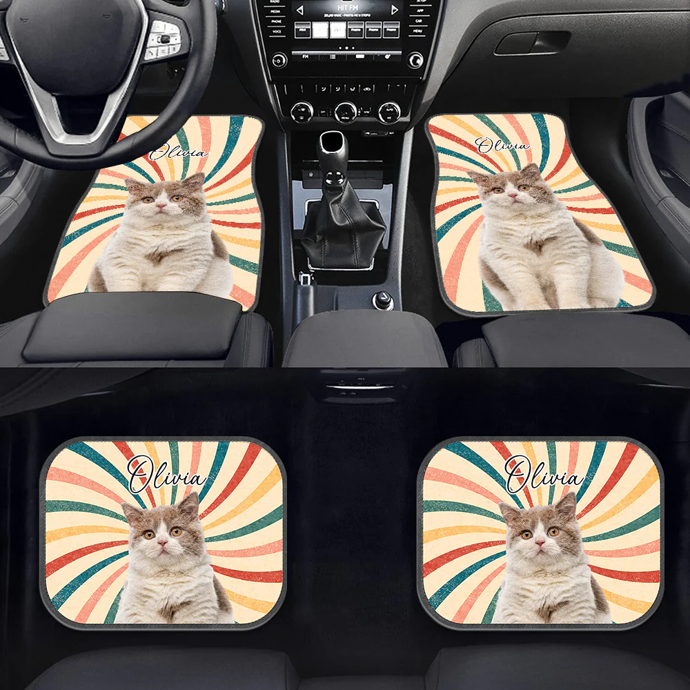 Custom Pet Photo Car Floor Mat For Dog And Cat Lovers HO82 894508 - Image 6