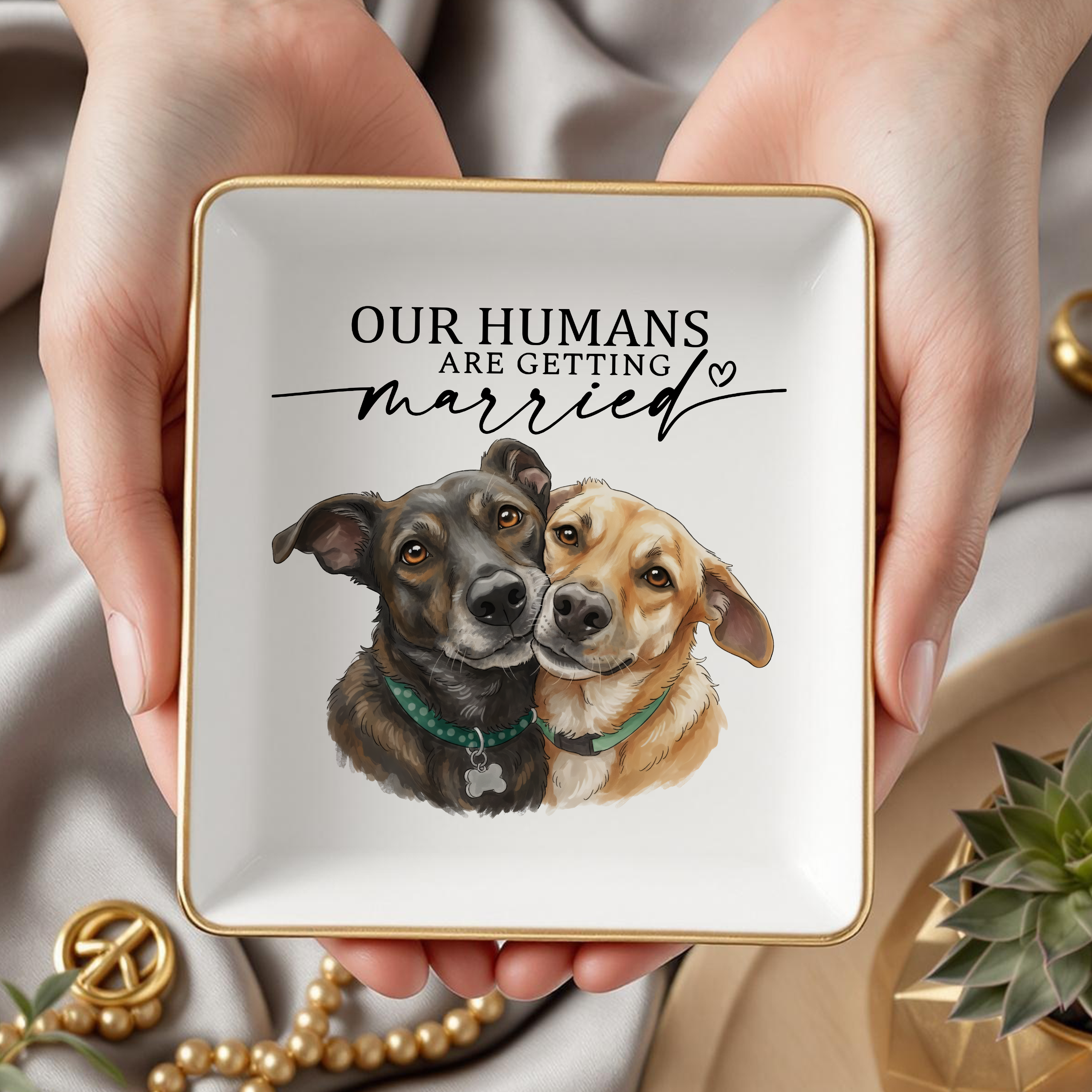 Custom Pet Photo Ring Dish Engagement Gift For Dog Lover HO82 901094 - Image 4