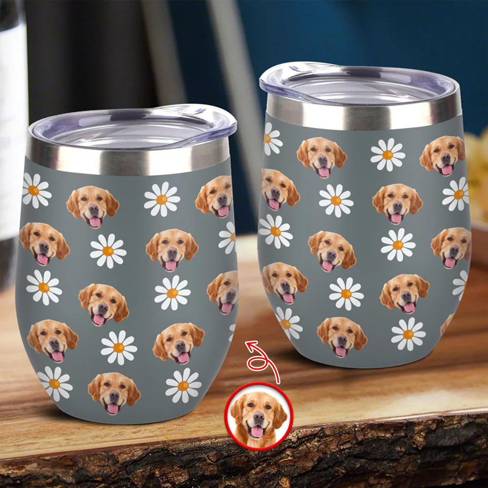 Custom Pet Photo With Icon Wine Tumbler For Dog And Cat Lovers TH10 894275 - Image 4
