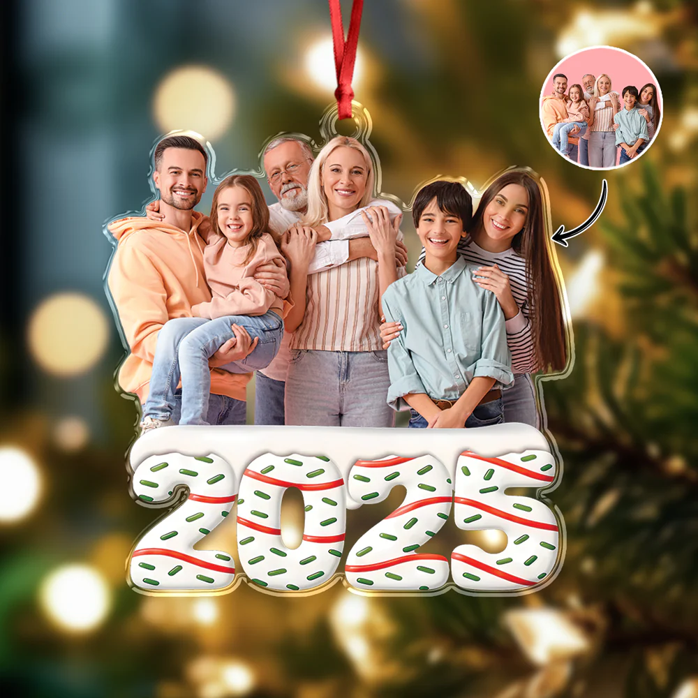 Custom Photo Acrylic Ornament Personalized Christmas Gifts For Family HA75 897868 - Image 4