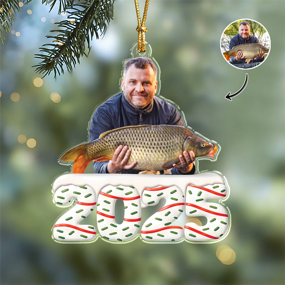 Custom Photo Acrylic Ornament Personalized Christmas Gifts For Fishing Lovers HA75 897866 - Image 2