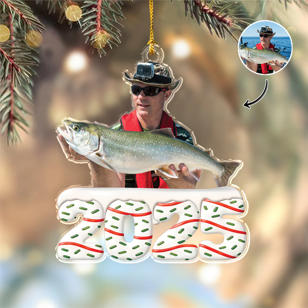 Custom Photo Acrylic Ornament Personalized Christmas Gifts For Fishing Lovers HA75 897866 - Image 3