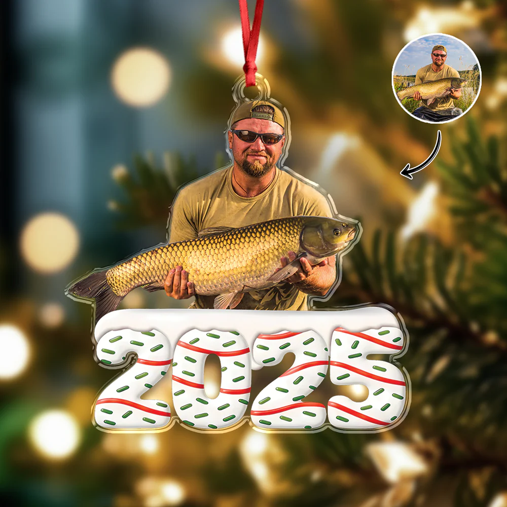 Custom Photo Acrylic Ornament Personalized Christmas Gifts For Fishing Lovers HA75 897866 - Image 4