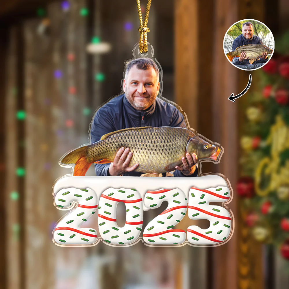 Custom Photo Acrylic Ornament Personalized Christmas Gifts For Fishing Lovers HA75 897866 - Image 5