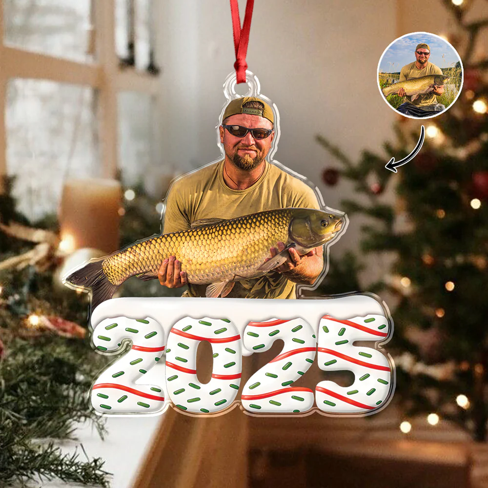 Custom Photo Acrylic Ornament Personalized Christmas Gifts For Fishing Lovers HA75 897866 - Image 8