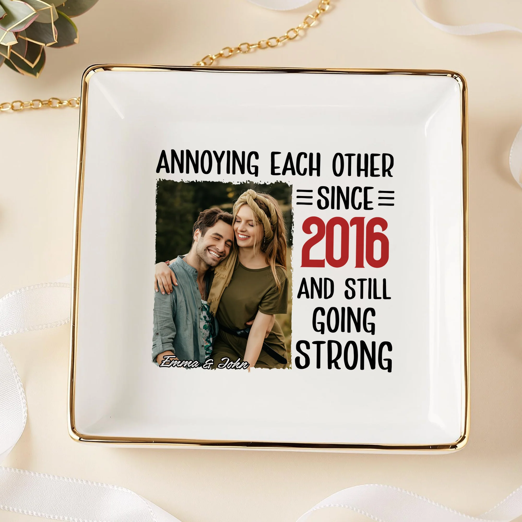 Custom Photo Annoying Each Other Valentine Jewelry Dish Gift For Couple HO82 901120