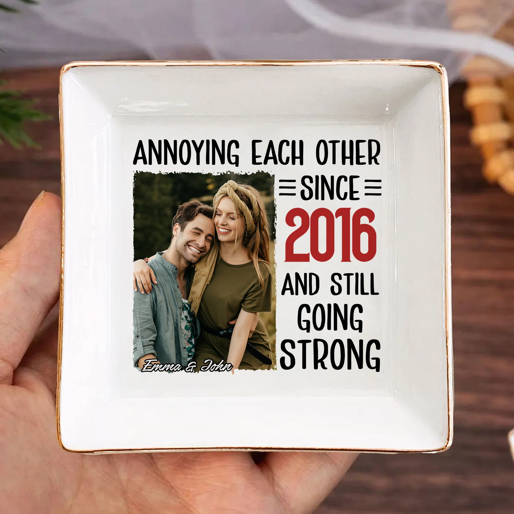 Custom Photo Annoying Each Other Valentine Jewelry Dish Gift For Couple HO82 901120 - Image 5