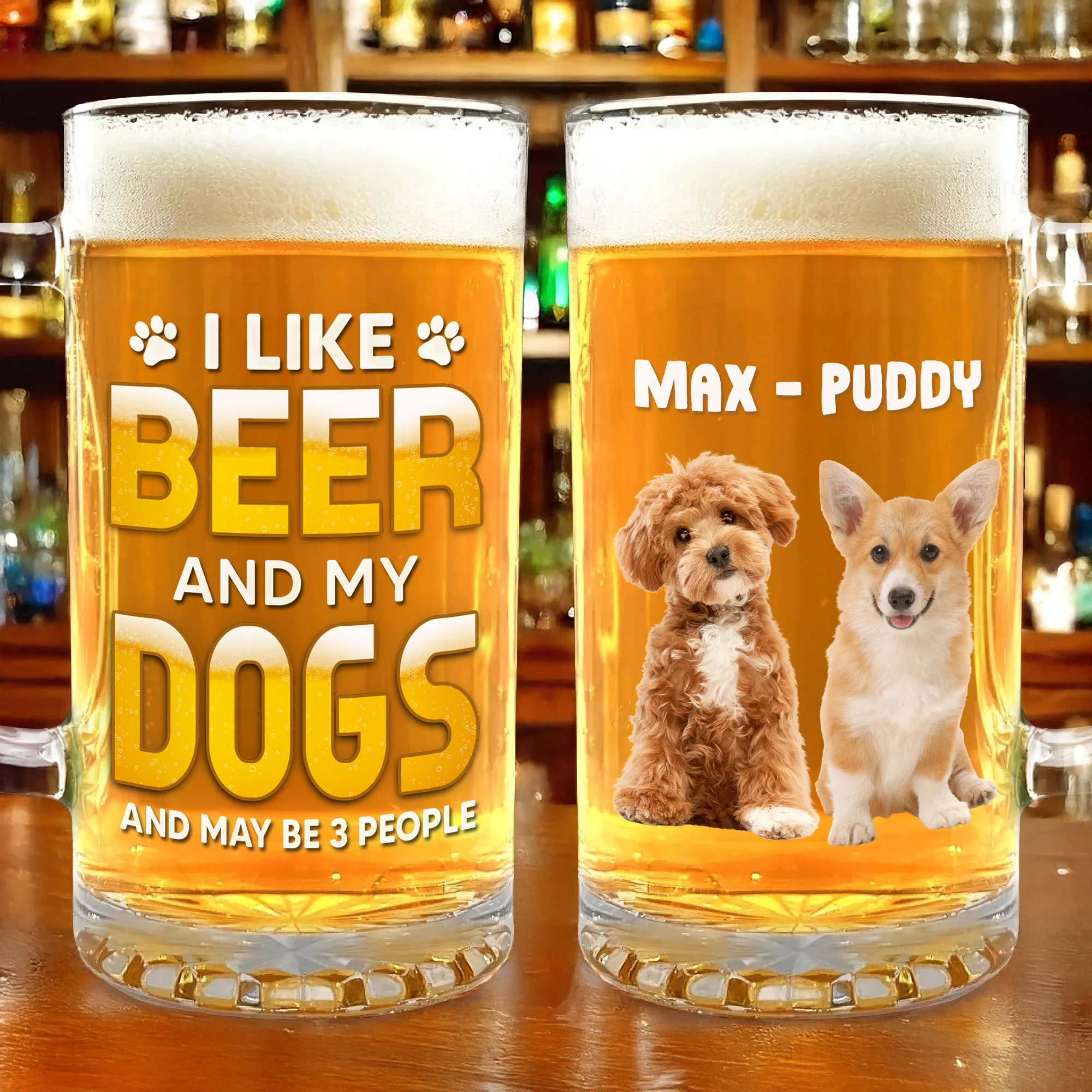 Custom Photo Best Cat And Dog Dad Ever Print Glass Beer Mug HO82 894254 - Image 8