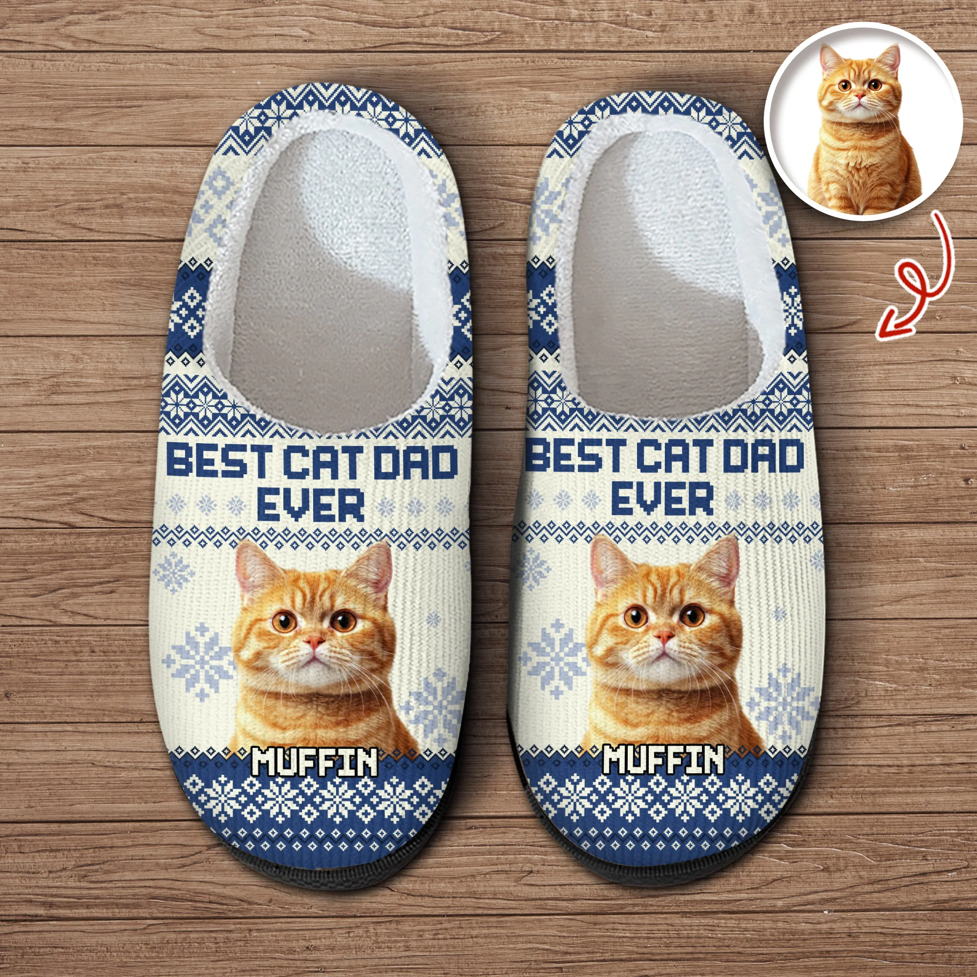 Custom Photo Best Cat Mom Ever Slipper Christmas Gift For Cat Lovers CH07 896782 - Image 5