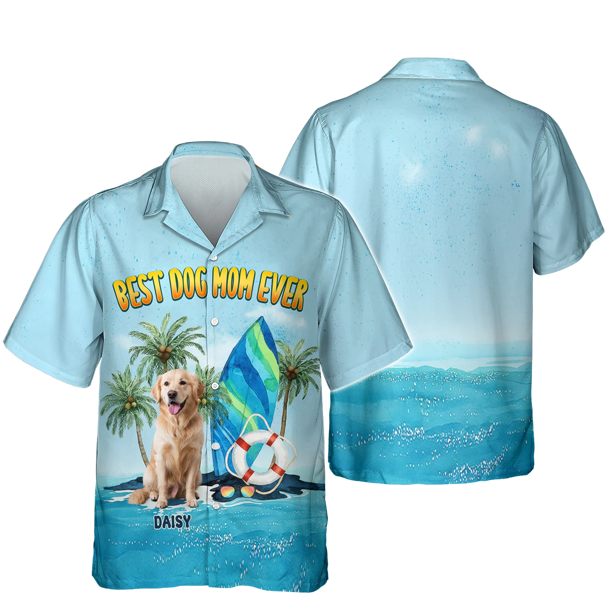 Custom Photo Best Dog Dad And Mom Ever Hawaiian Shirt For Vacations & Gifts LM32 893717 - Image 2