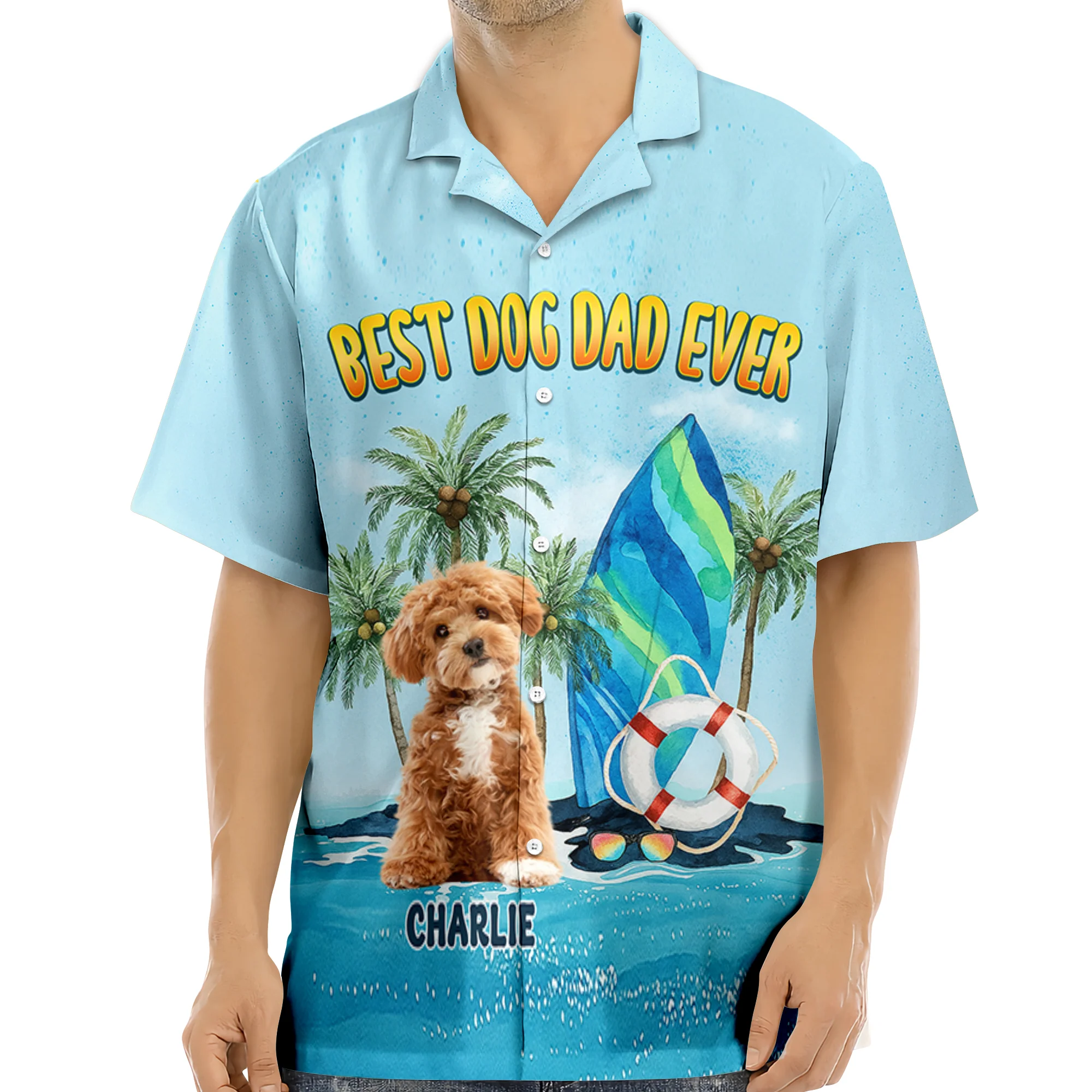 Custom Photo Best Dog Dad And Mom Ever Hawaiian Shirt For Vacations & Gifts LM32 893717 - Image 7