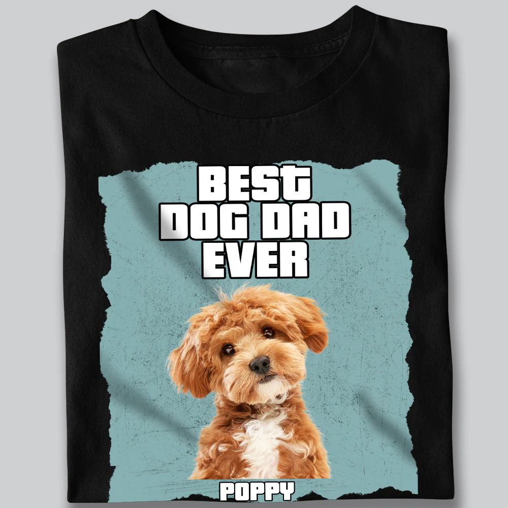 Custom Photo Best Dog Dad Ever Personalized Dark Shirt CH07 895922 - Image 5