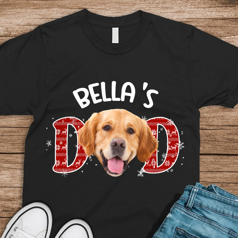 Custom Photo Dog And Cat Dad Shirt Christmas Gift For Dog And Cat Lovers HO82 894342 - Image 3