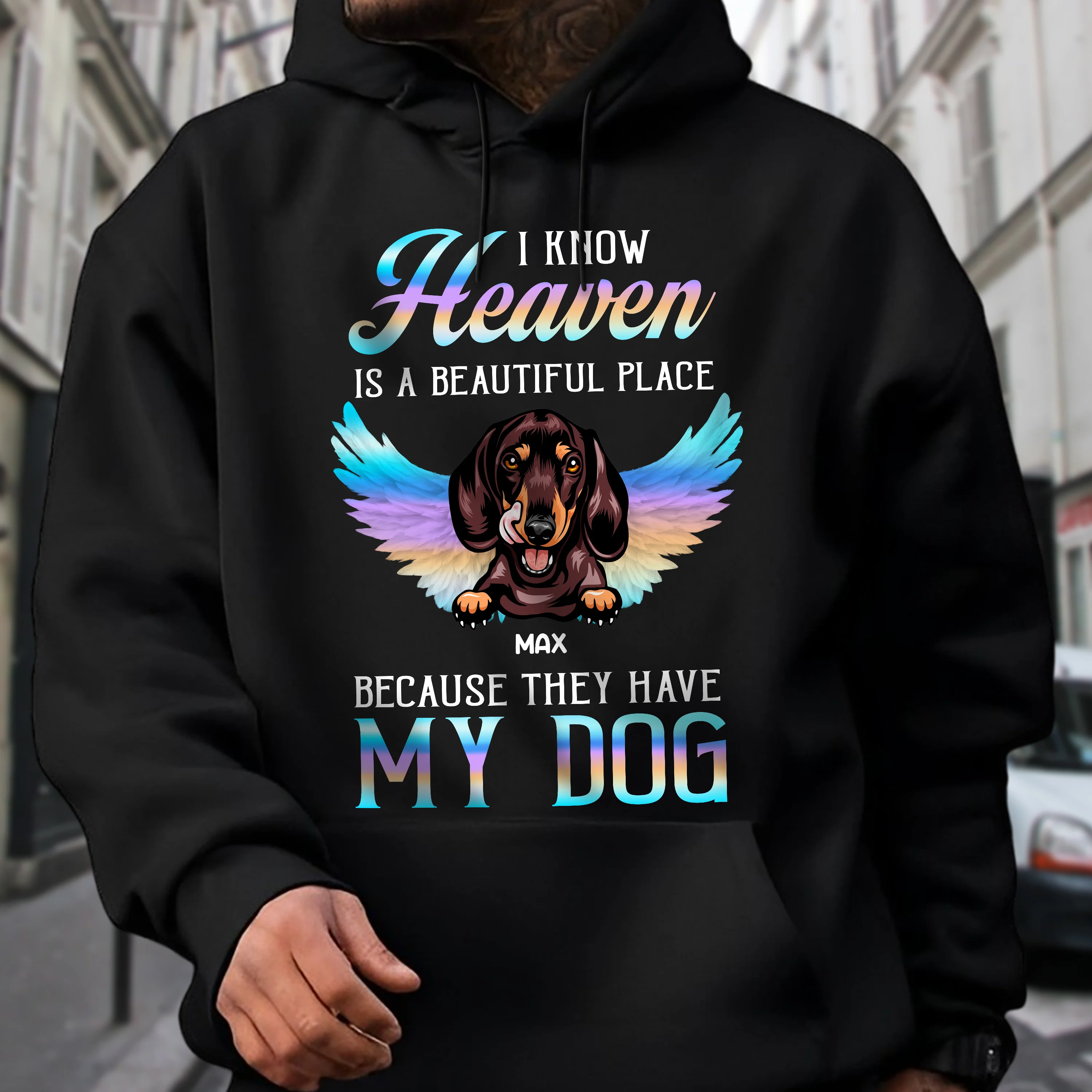 Custom Photo Dog Cat In Heaven Dark Shirt, Memorial Gift For Dog Lovers, Cat Lovers CH07 896336 - Image 5