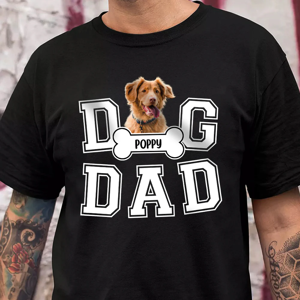 Custom Photo Dog Dad We Sniff Together, We Stick Together Dark Shirt HO82 894186 - Image 2