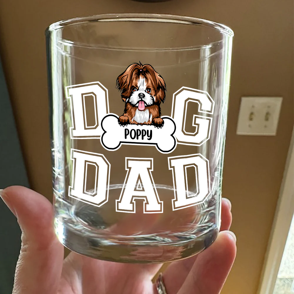 Custom Photo Dog Dad We Sniff Together, We Stick Together Whiskey Glass HO82 894188 - Image 2