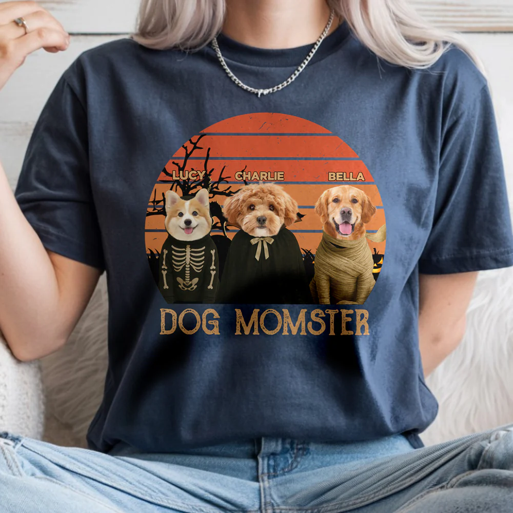 Custom Photo Dog Momster Comfort Shirt Halloween Gift For Dog Lovers TH10 896155 - Image 7