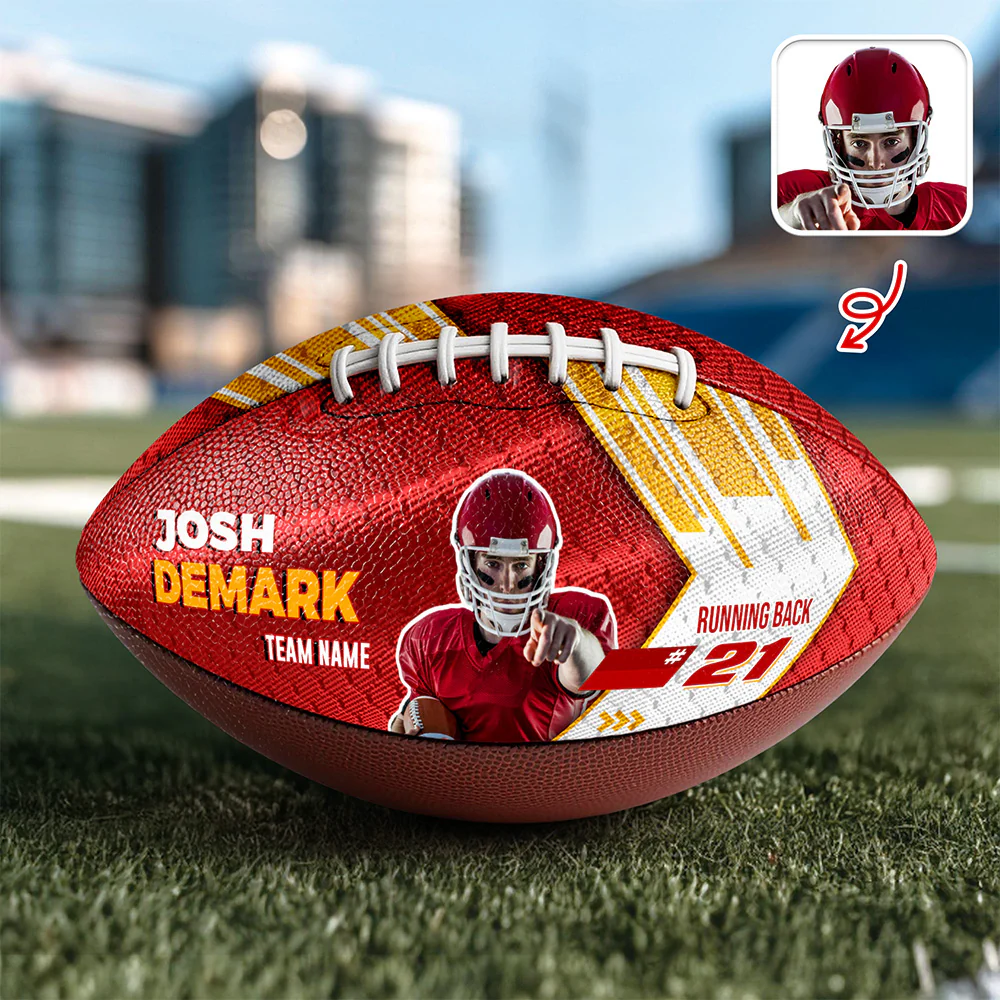 Custom Photo Football Ball Coach Gifts, Team Gifts For Football Lovers CH07 895704 - Image 6