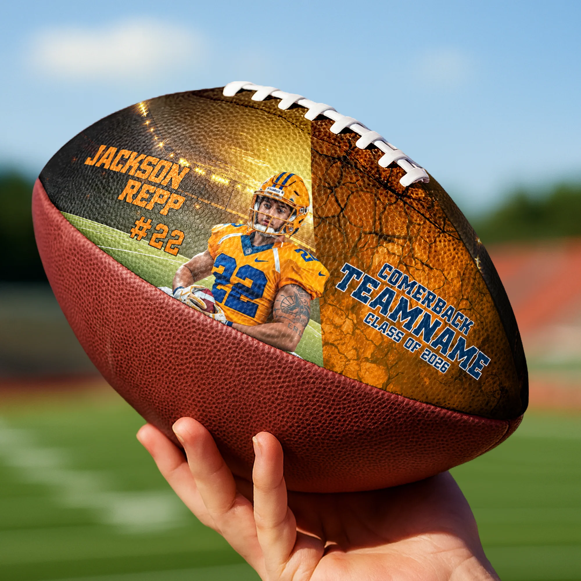Custom Photo Football Player - Personalized Football Ball Gift For Sports Lover CH07 899892 - Image 2
