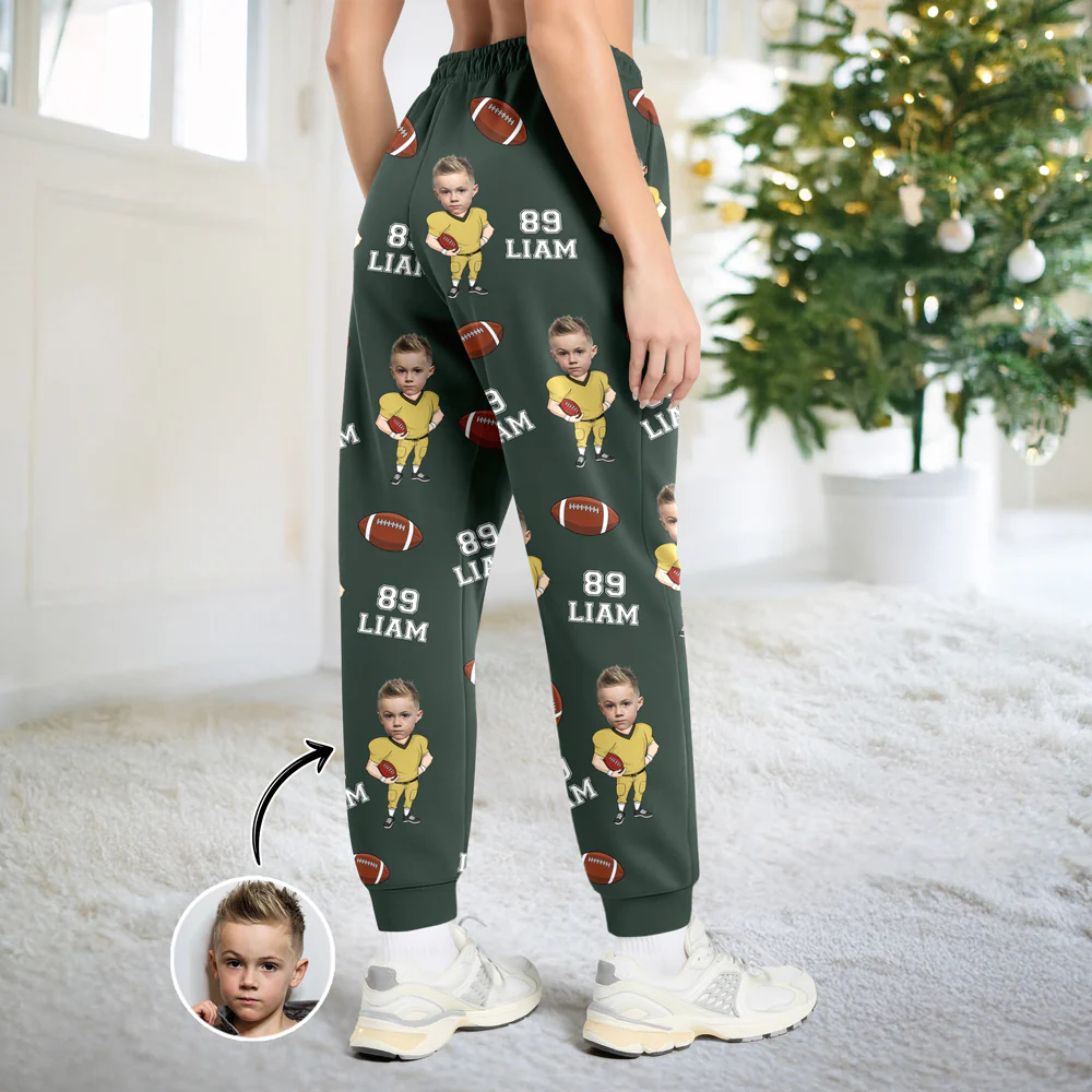 Custom Photo Football Player Sweatpants Christmas Gift For Football Lovers CH07 899474 - Image 2