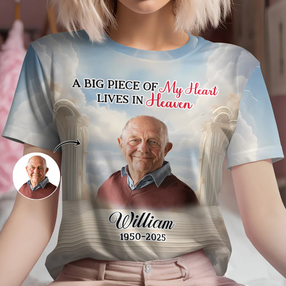Custom Photo Heaven Gate Sky, In Loving Memory Personalized 3D Shirt CH07 896246 - Image 3