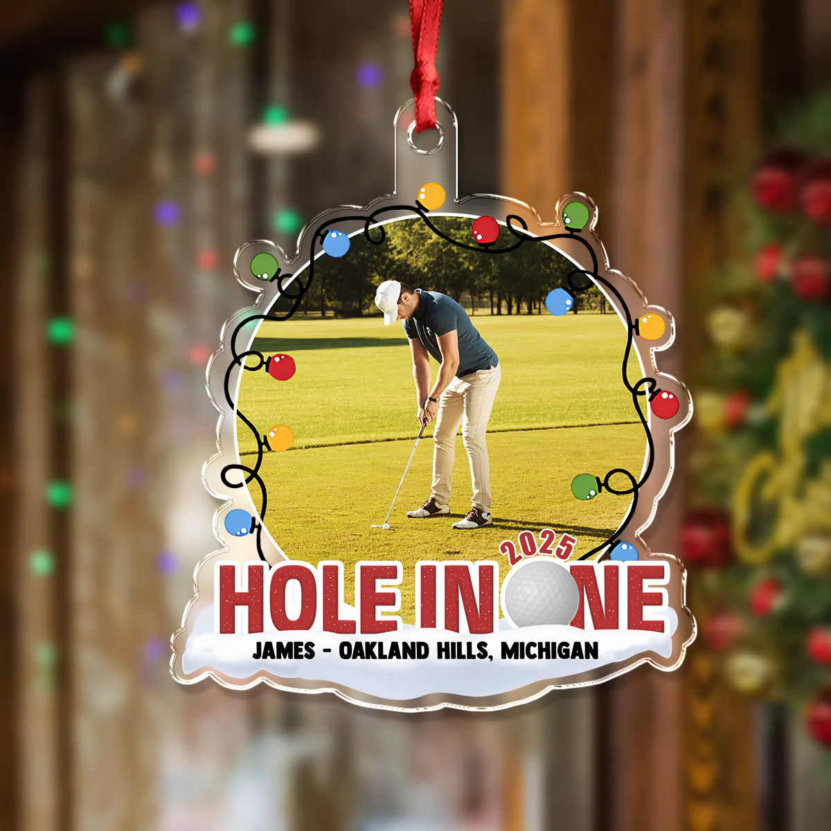 Custom Photo Hole In One - Personalized Acrylic Ornament For Golf Lover CH07 899718 - Image 2